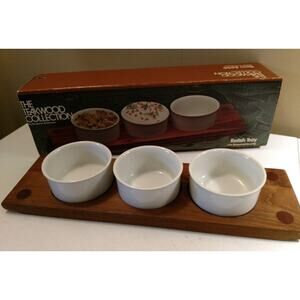 Vintage Teak Wood Collection Relish Tray - 8650 in original box teakwood